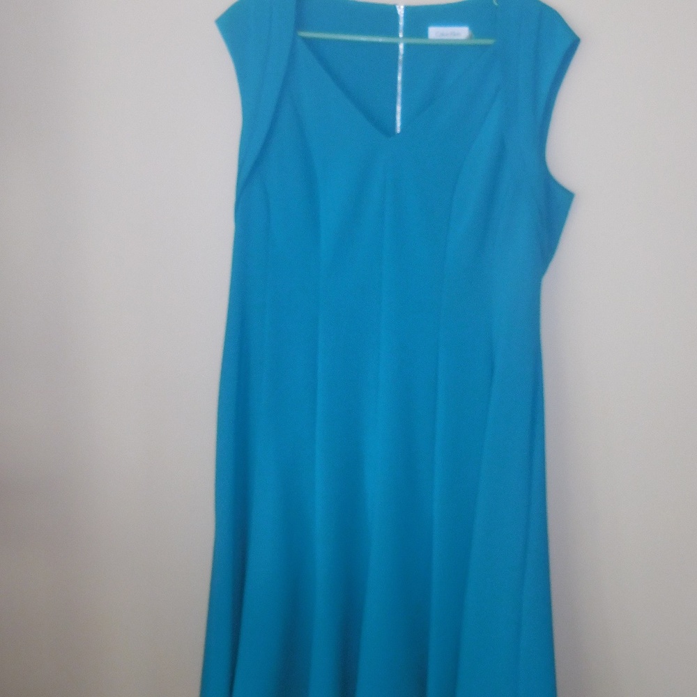 Turquoise Evening Calvin Klein Dress